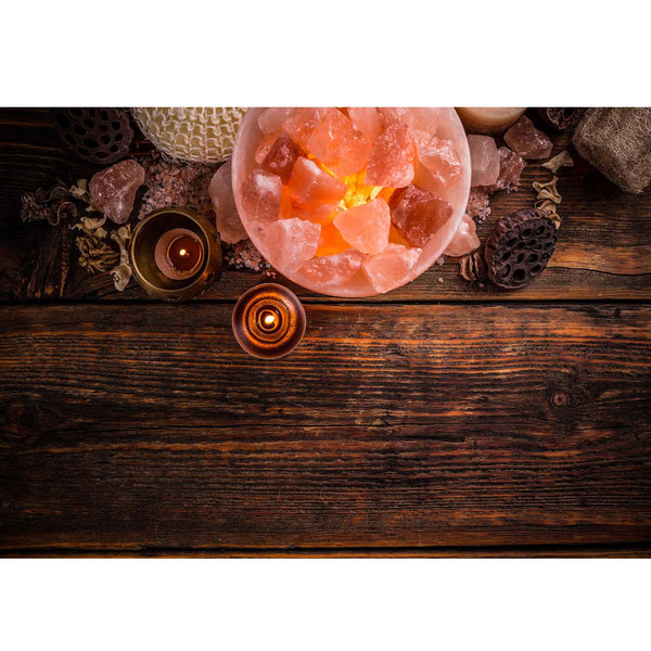Himalayan Salt Lamp Firebowl Pink Crystal Rock Light 12V 12W