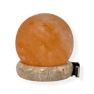 USB Himalayan Salt Lamp Ball Sphere Crystal LED Light USB