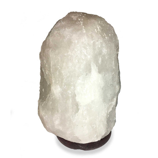Himalayan White Salt Lamp Carved Rock Crystal Light 2-3kg 12V 12W