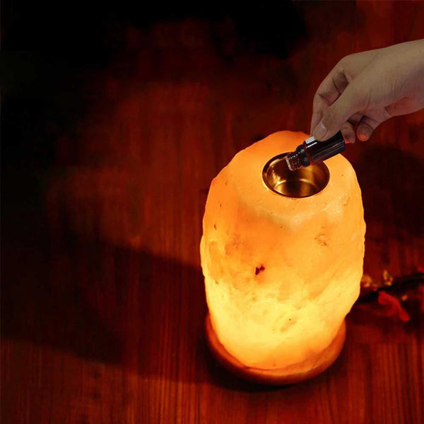 Himalayan Pink Salt Diffuser Essential Oil Lamp Aromatherapy 12V 12W 1-2kg
