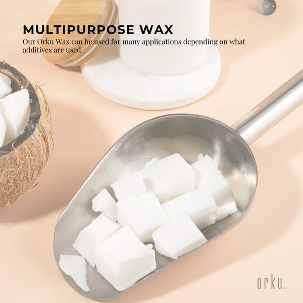 Orku Paraffin Wax Blocks Refined Hard Unscented Chunk Candle Soap Making 400g