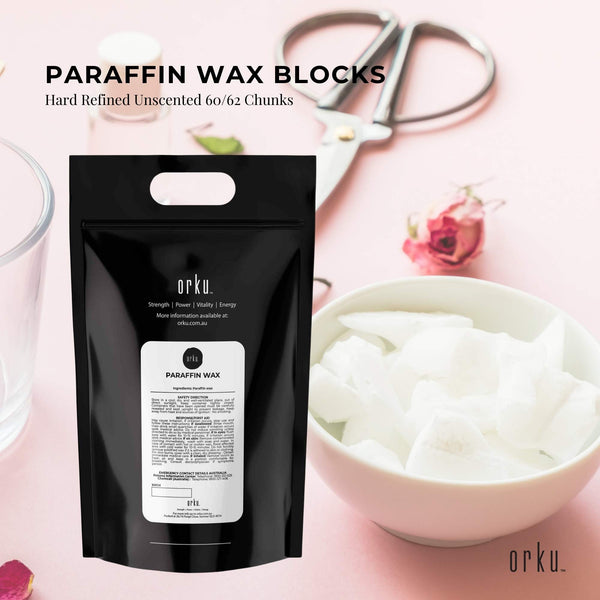 Orku Paraffin Wax Blocks Refined Hard Unscented Chunk Candle Soap Making 2kg