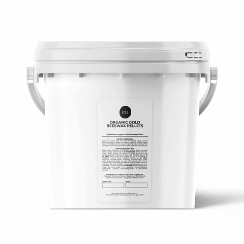 2.5Kg Orku Organic Beeswax Pellets Yellow Tub - Cosmetic Quality Pure Bees Wax