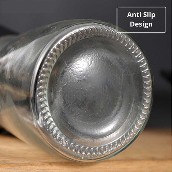 12 x 150ml 12cm Glass Salt Pepper Grinders Adjustable Ceramic Core Short Mill