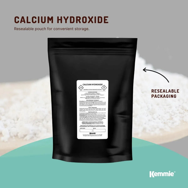 Kemmie 100g Calcium Hydroxide Powder - Food Grade Pickling Lime Slaked Lime FCC