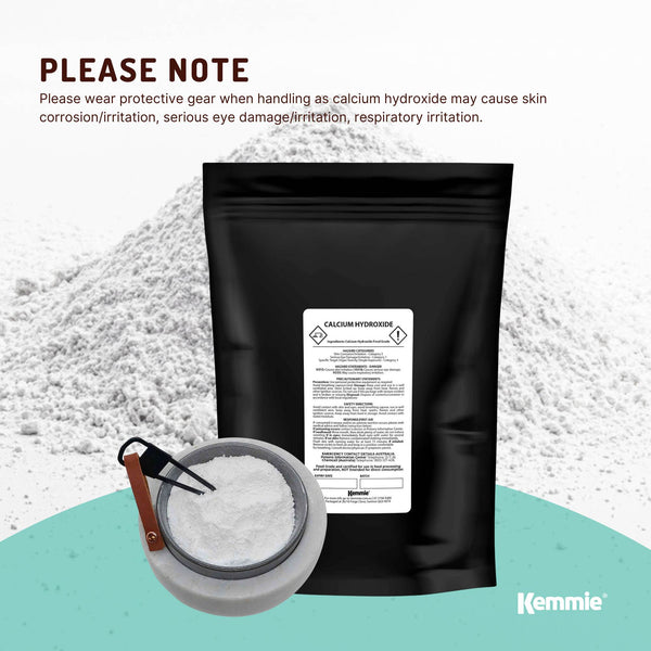 Calcium Hydroxide Powder Hydrated Slaked Pickling Lime Food Grade 100g