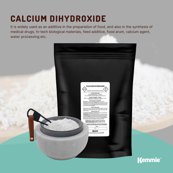 Calcium Hydroxide Powder Hydrated Slaked Pickling Lime Food Grade 400g