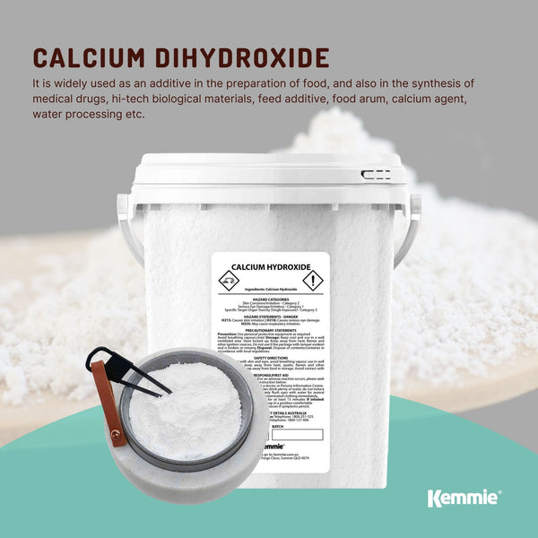 Calcium Hydroxide Powder Hydrated Slaked Pickling Lime Food Grade 600g