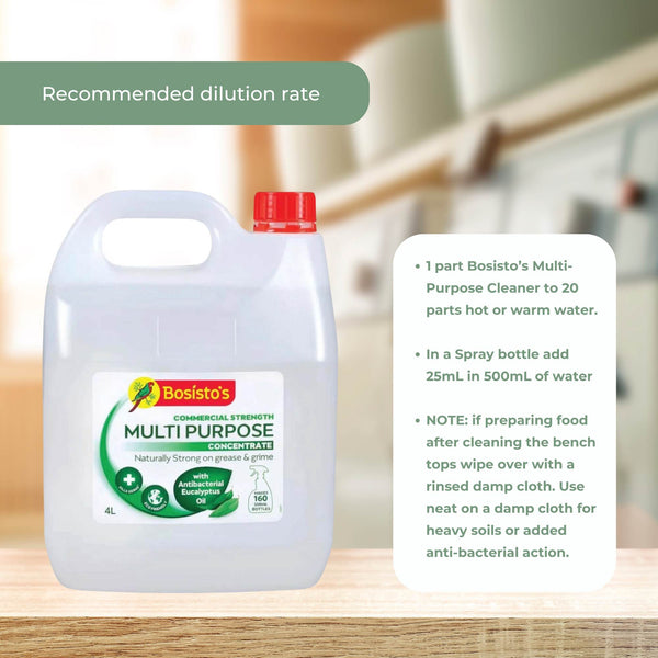 Bosisto's Multipurpose Cleaner Disinfectant Concentrate Eucalyptus Oil 4L
