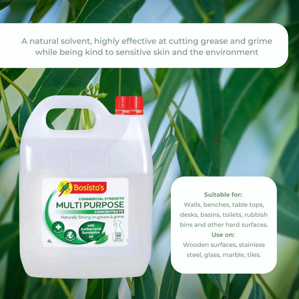 Bosisto's Multipurpose Cleaner Disinfectant Concentrate Eucalyptus Oil 4L