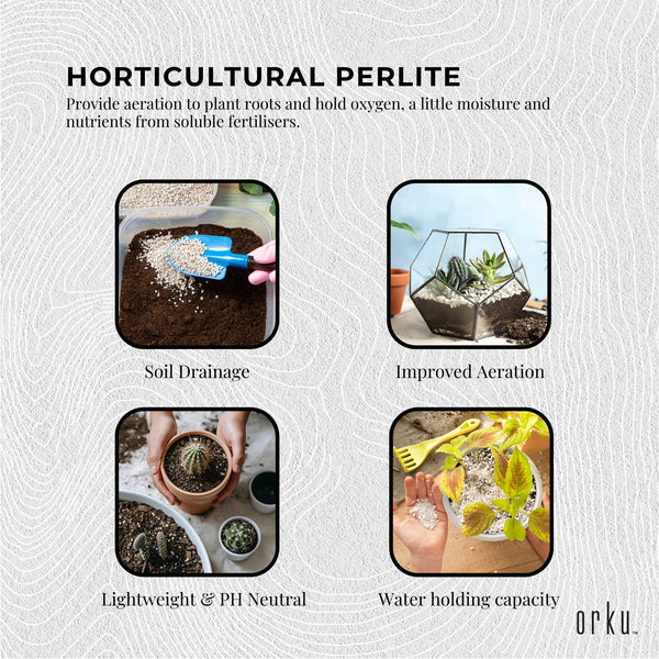 Perlite Premium Soil Expanded Plant Growing Drainage Aeration Medium 100L