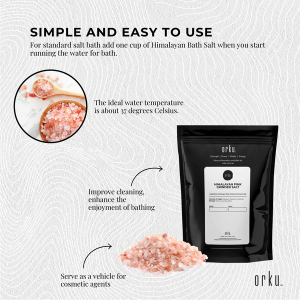 Pink Himalayan Bath Salts Natural Crystal Rocks Spa Therapy Body Scrub 1kg