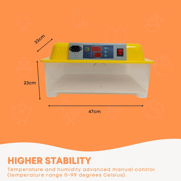 Electric 24 Egg Incubator Turner Drinker Feeder Candler Chicken Turkey Quail Duck