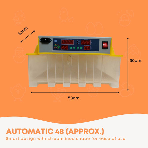 Electric 48 Egg Incubator Turner Drinker Feeder Candler Chicken Turkey Quail Duck