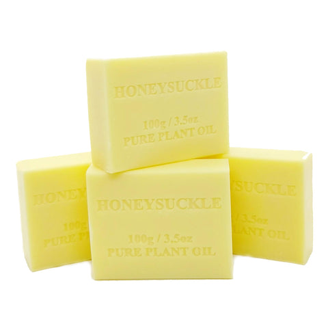 4x 100g Honeysuckle Plant Oil Soap Bars Natural Creamy Triple Milled Australian