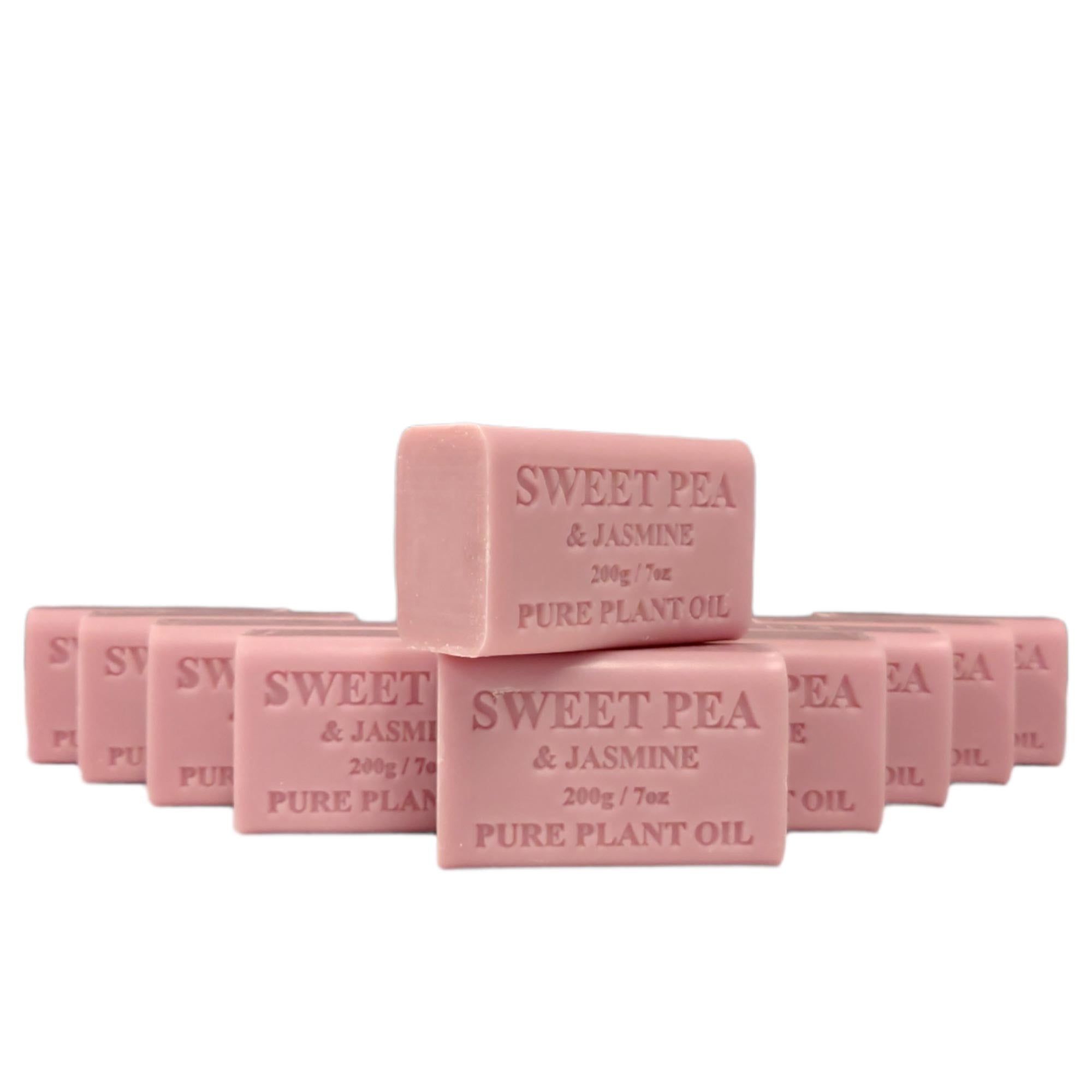 10x 200g Sweet Pea Jasmine Plant Oil Soap Bars Natural Triple Milled Australian