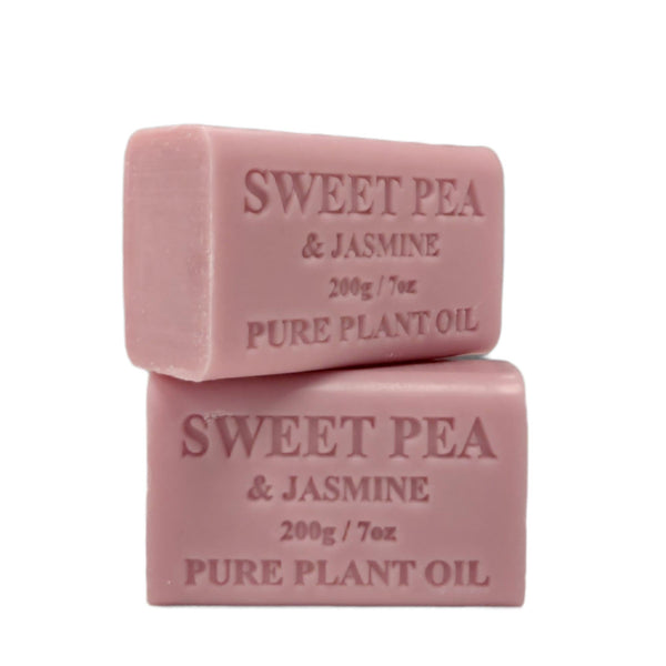 10x 200g Sweet Pea Jasmine Plant Oil Soap Bars Natural Triple Milled Australian