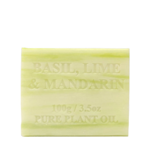 10x 100g Basil Lime Madarin Plant Oil Soap Bars Natural Triple Milled Australian