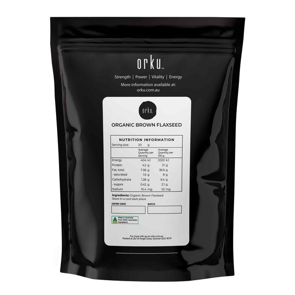 Orku Organic Brown Linseed Flaxseed Whole Flax Seed Non GMO Omega 1kg