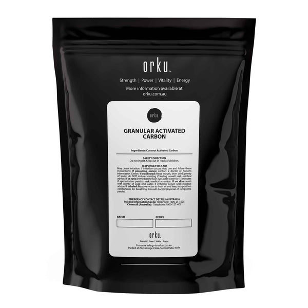 Orku Granular Activated Carbon GAC Coconut Shell Charcoal Water Filtering 1kg