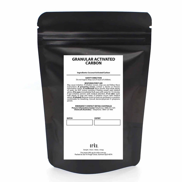 Orku Granular Activated Carbon GAC Coconut Shell Charcoal Water Filtering 2kg