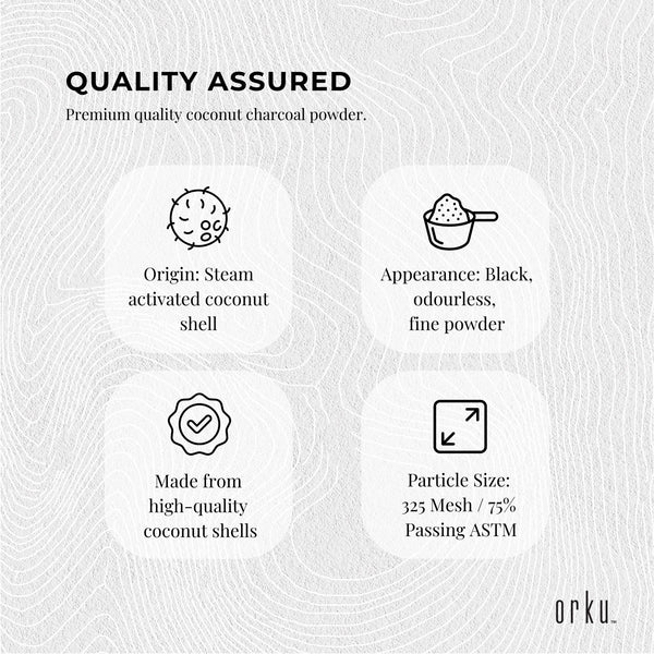 Orku Granular Activated Carbon GAC Coconut Shell Charcoal Water Filtering 10kg