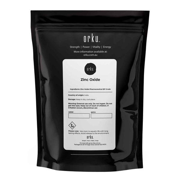 Zinc Oxide Powder BP Pharmaceutical Grade 99.9% Purity Resealable Bag 2kg
