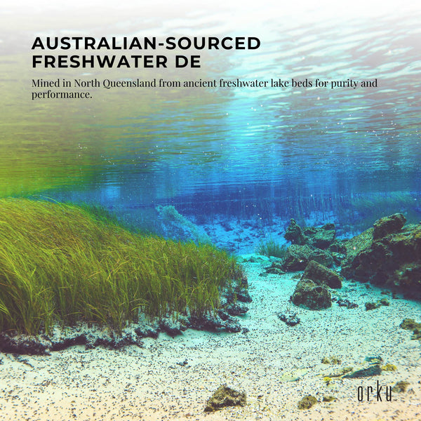 Orku 700g Fossil Shell Flour Tub - Livestock Garden Diatomaceous Earth