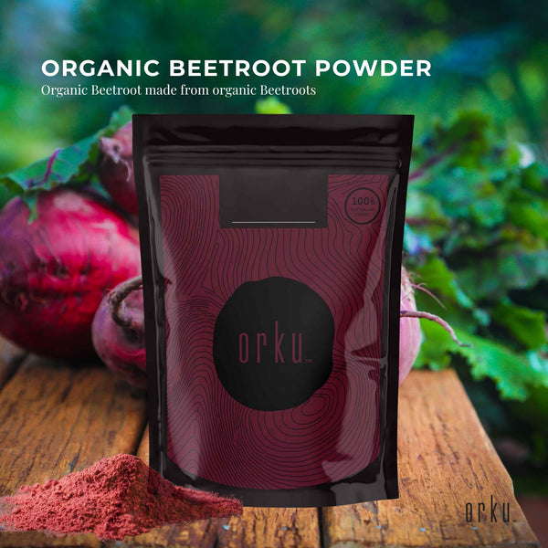 Orku Organic Beetroot Beet Root Beta Vulgaris Powder Superfood Supplement 100g