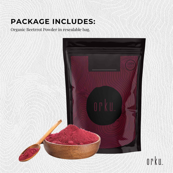 Orku Organic Beetroot Beet Root Beta Vulgaris Powder Superfood Supplement 400g