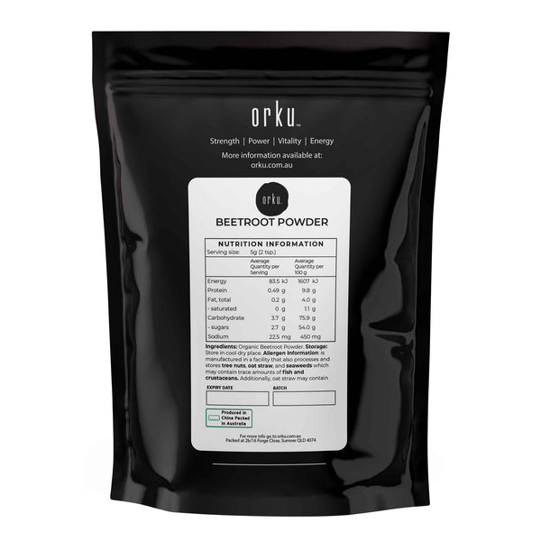 Orku Organic Beetroot Beet Root Beta Vulgaris Powder Superfood Supplement 400g