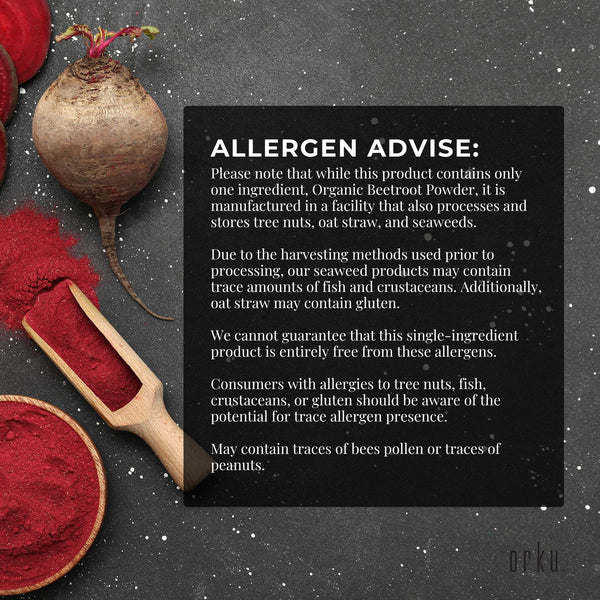 Orku Organic Beetroot Beet Root Beta Vulgaris Powder Superfood Supplement 400g