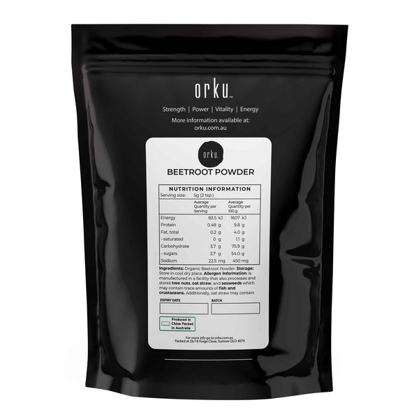 Orku 1Kg Organic Beetroot Powder - 100% Pure Beet Root Powder - Beta vulgaris