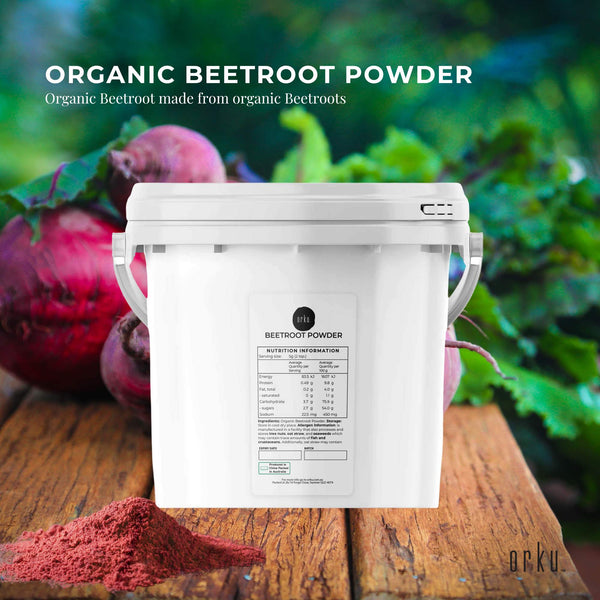 Orku Organic Beetroot Beet Root Beta Vulgaris Powder Superfood Supplement 3kg