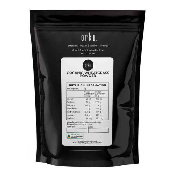 1Kg Organic Wheatgrass Powder - 100% Pure Wheat Grass Leaf Superfood