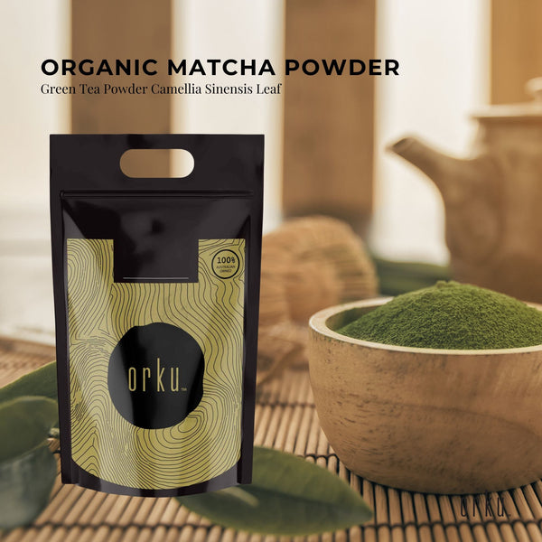 Orku Organic Matcha Green Tea Camellia Sinensis Leaf Powder Supplement 5kg