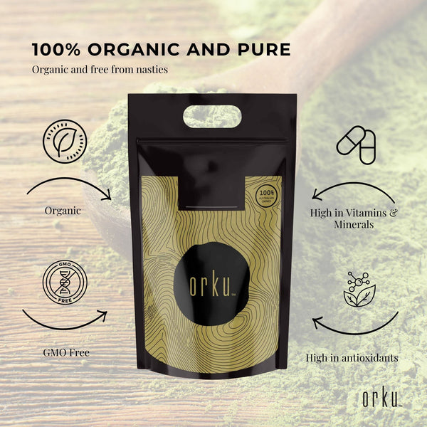 Orku Organic Matcha Green Tea Camellia Sinensis Leaf Powder Supplement 5kg