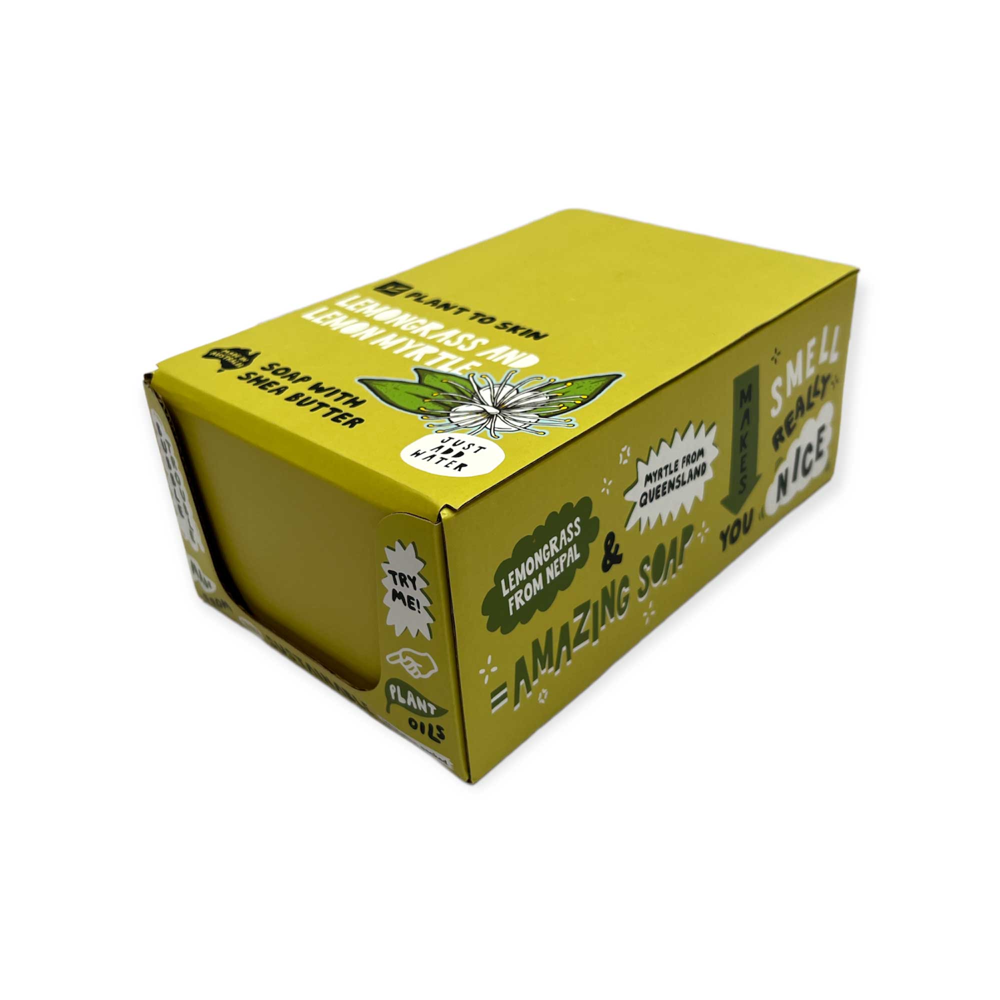 4x 100g Lemongrass Myrtle Shea Plant Oil Soap Bars Natural Triple Milled Australian