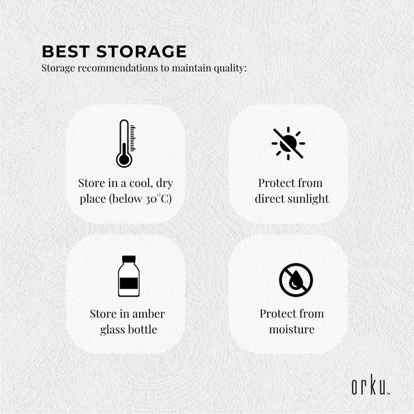 Orku 25ml Organic Castor Oil + Dropper - Hexane Free Cold Pressed