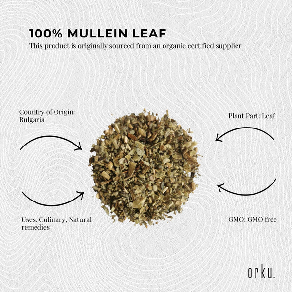 400g Organic Mullein Leaf - Dried Herbal Verbascum Thapsis