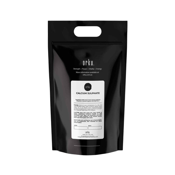 Orku Calcium Sulphate Gypsum Powder Hydrous Sulfate Food Grade 5kg