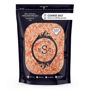 Orku Coarse Himalayan Pink Rock Salt Bath Cooking Grinder Natural Crystals 1kg