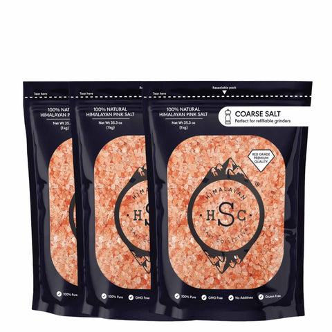 12x 1Kg Coarse Himalayan Pink Rock Salt Bath Cooking Grinder Crystals Bulk