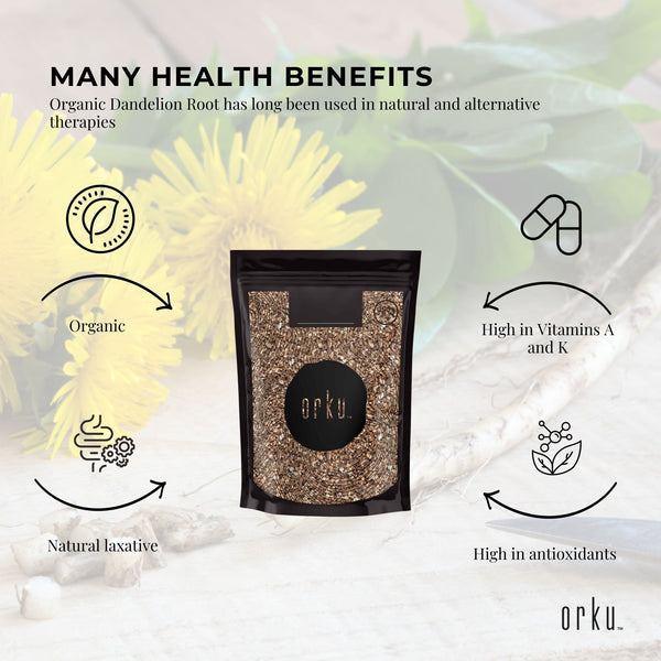 Orku Organic Dandelion Root Dried Raw Herbal Tea Supplement 1kg
