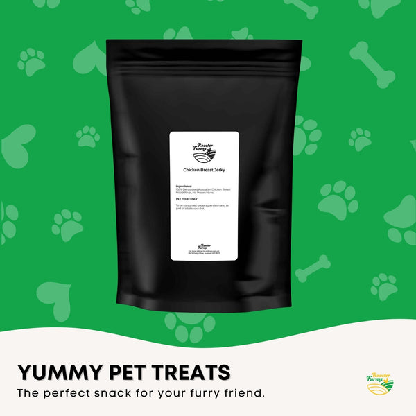 Chicken Breast Jerky Dog Puppy Treat Chew Dehydrated Australian Healthy 400g