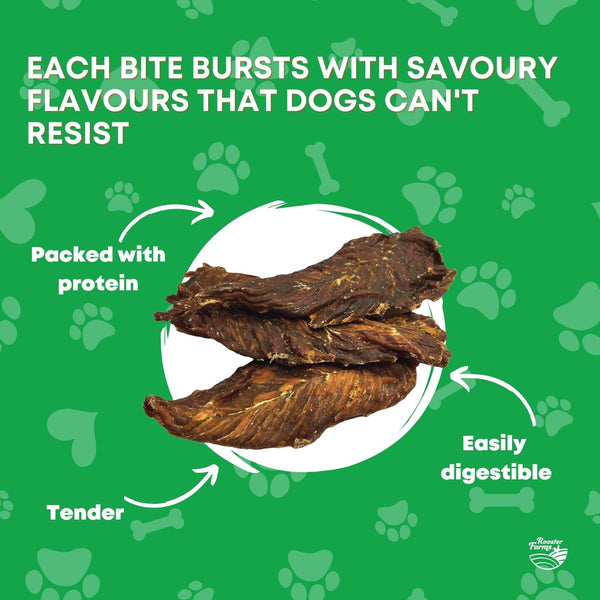 Chicken Breast Jerky Dog Puppy Treat Chew Dehydrated Australian Healthy 400g