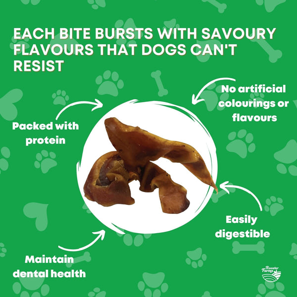 Pig Ear Strips Puppy Treat Chew Dehydrated Australian Healthy 400g