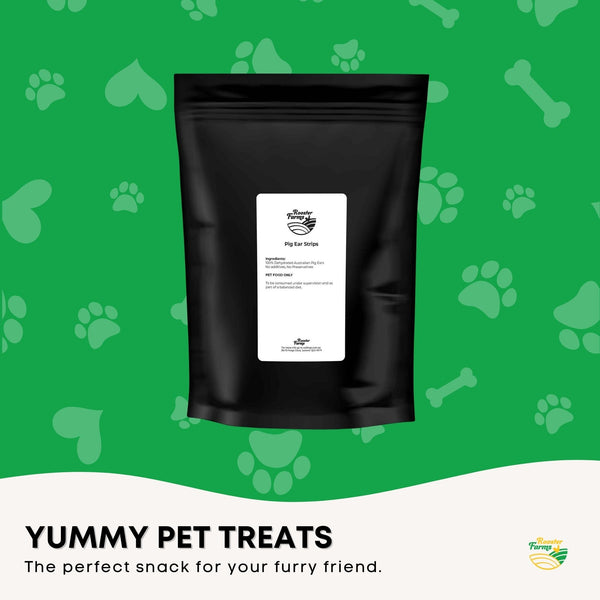 Pig Ear Strips Dog Puppy Treat Chew Dehydrated Australian Healthy 1kg