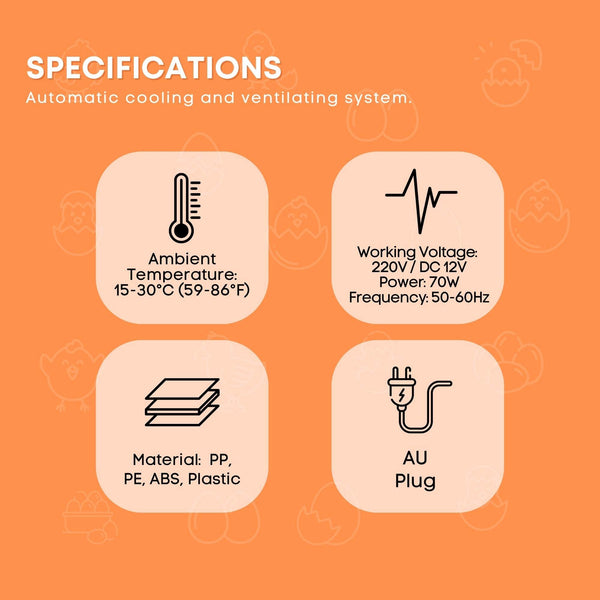Automatic Digital 35 Egg Incubator Turning Electric Battery Chicken Quail Duck