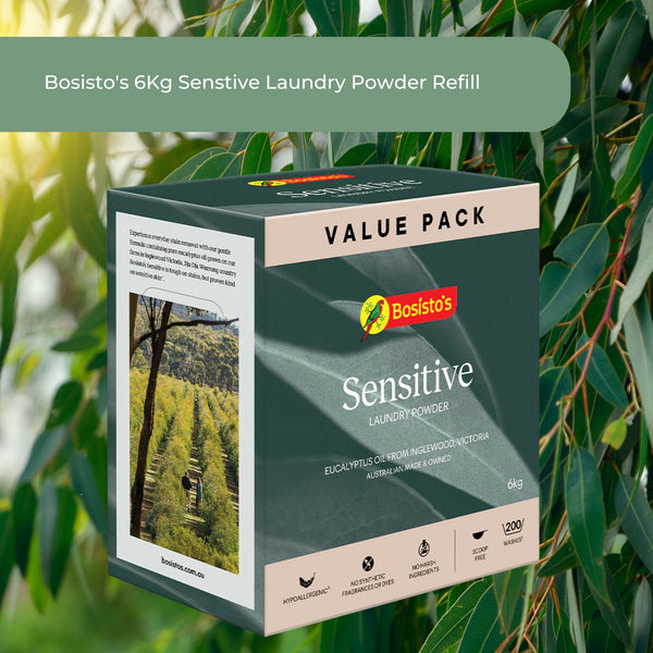 Bosisto's Senstive Laundry Powder Refill Eco Eucalyptus Washing Detergent 6kg